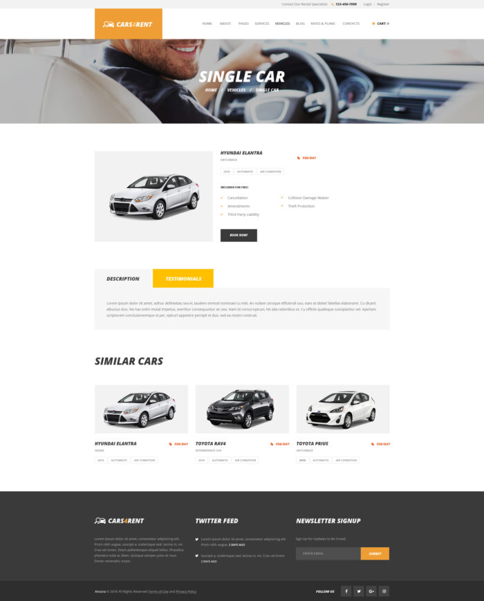 Cars4Rent | Auto Rental & Taxi Service WordPress Theme + RTL (Unlimited Access) - Image 3