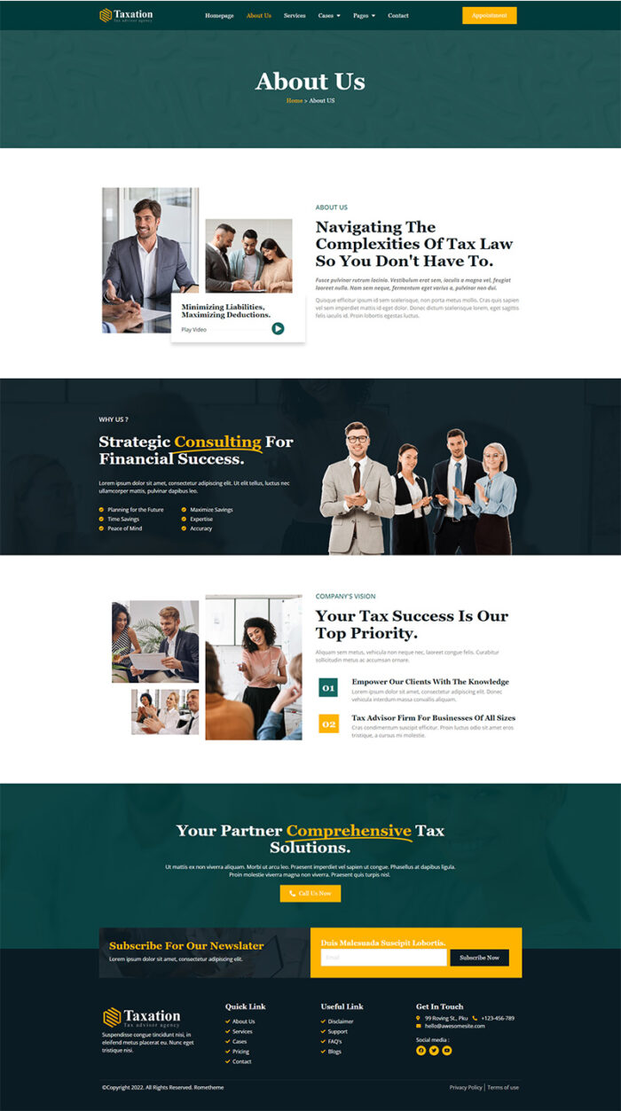 Taxation - Tax Advisor & Financial Consulting Elementor Pro Template Kit - Image 4