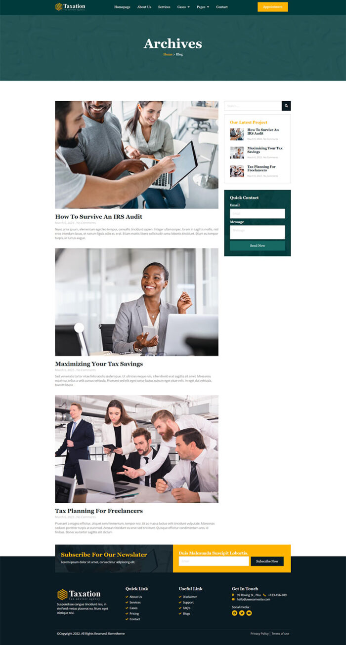 Taxation - Tax Advisor & Financial Consulting Elementor Pro Template Kit - Image 5