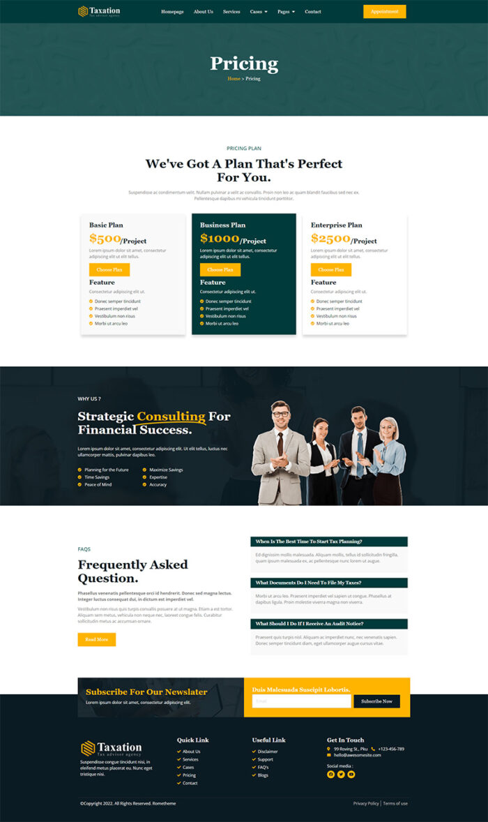 Taxation - Tax Advisor & Financial Consulting Elementor Pro Template Kit - Image 12